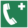Señal ISO 7010 E004: Teléfono de emergencia