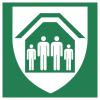 Señal ISO 7010 E021: Refugio de emergencia