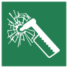 Señal ISO 7010 E025: Martillo de emergencia