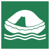 Señal ISO 7010 E038: Balsa salvavidas