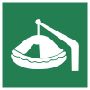 Señal ISO 7010 E039: Balsa salvavidas de pescante