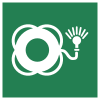 Señal ISO 7010 E042: Aro salvavidas con luz