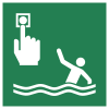 Señal ISO 7010 E069: Alarma de hombre al agua