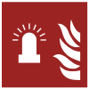 Señal ISO 7010 F018: Señal luminosa de alarma de incendio