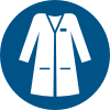 Señal ISO 7010 M059: Usar bata de laboratorio