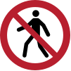 Señal ISO 7010 P004: Prohibido el paso a peatones