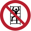 Señal ISO 7010 P009: Prohibido subir