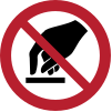Señal ISO 7010 P010: Prohibido tocar