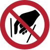 Señal ISO 7010 P015: Prohibido introducir las manos