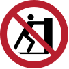 Señal ISO 7010 P017: Prohibido empujar