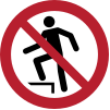 Señal ISO 7010 P019: Prohibido escalar