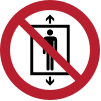 Señal ISO 7010 P027: Prohibido el transporte de personas