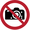 Señal ISO 7010 P029: Prohibido hacer fotografías