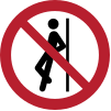 Señal ISO 7010 P041: Prohibido apoyarse