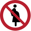 Señal ISO 7010 P042: No apto para mujeres embarazadas