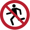 Señal ISO 7010 P048: Prohibido correr