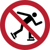 Señal ISO 7010 P079: Prohibido patinar sobre hielo