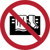 Señal ISO 7010 P081: Prohibido cubrir el aparato