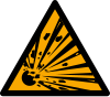 Señal ISO 7010 W002: Materias explosivas