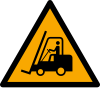 Señal ISO 7010 W014: Vehículos de manutención