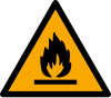Señal ISO 7010 W021: Materias inflamables
