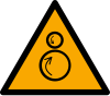 Señal ISO 7010 W025: Rodillos contrarrotativos