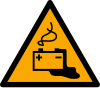 Señal ISO 7010 W026: Carga de baterías