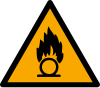 Señal ISO 7010 W028: Materias comburentes