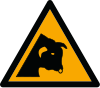 Señal ISO 7010 W034: Toros