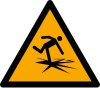 Señal ISO 7010 W043: Hielo delgado