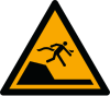 Señal ISO 7010 W050: Cambio brusco de profundidad