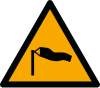 Señal ISO 7010 W064: Viento fuerte
