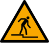 Señal ISO 7010 W070: Escalón descendente