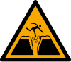 Señal ISO 7010 W082: Grietas ocultas por la nieve