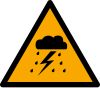 Señal ISO 7010 W084: Tormenta eléctrica