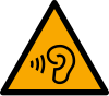 Señal ISO 7010 W087: Ruido intenso